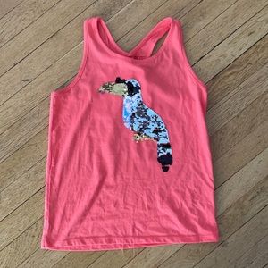 SET OF 2 Cat&Jack pink purple sequin sleeveless tank top size XL 14 16 NWOT